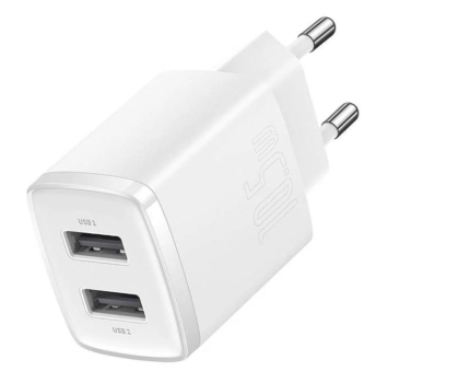 Ładowarka i akumulator BASEUS Ładowarka sieciowa 2x USB-A 10.5W 2A CCXJ010202